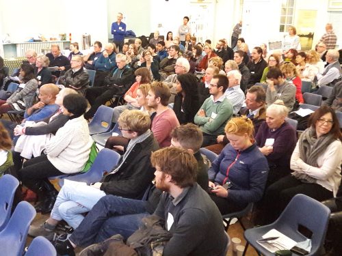 An attentive audience at the inaugural 'Festival of Ideas for Change'.