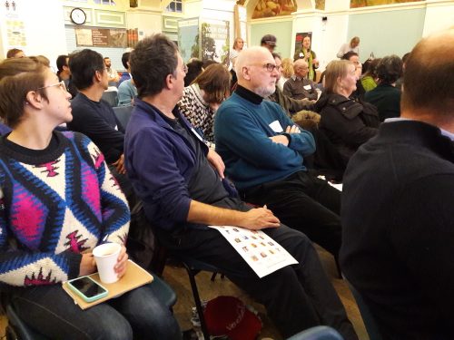 Questions during one of the discussions at the Brockley Festival of Ideas, November 2016.
